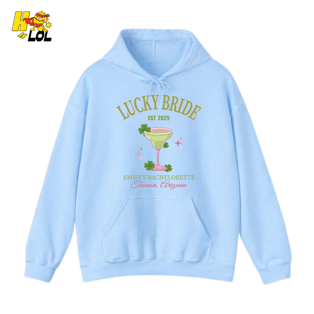 Lucky Bride Bachelorette Hoodie Personalized Gift for Bride To Be - HQLOL