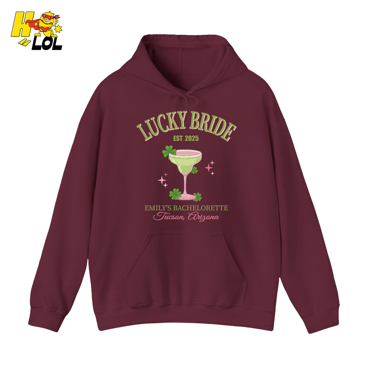 Lucky Bride Bachelorette Hoodie Personalized Gift for Bride To Be - HQLOL