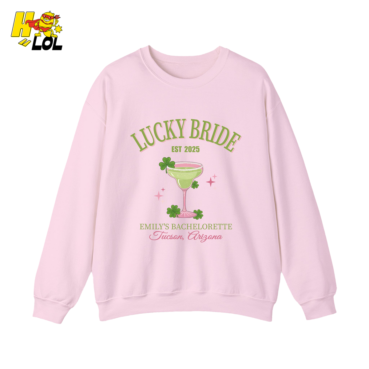 Lucky Bride Bachelorette Sweatshirt Personalized Gift for Bride To Be - HQLOL