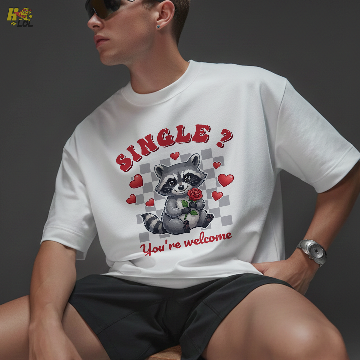 Single You’re Welcome Raccoon T-Shirt Gift for Singles - HQLOL