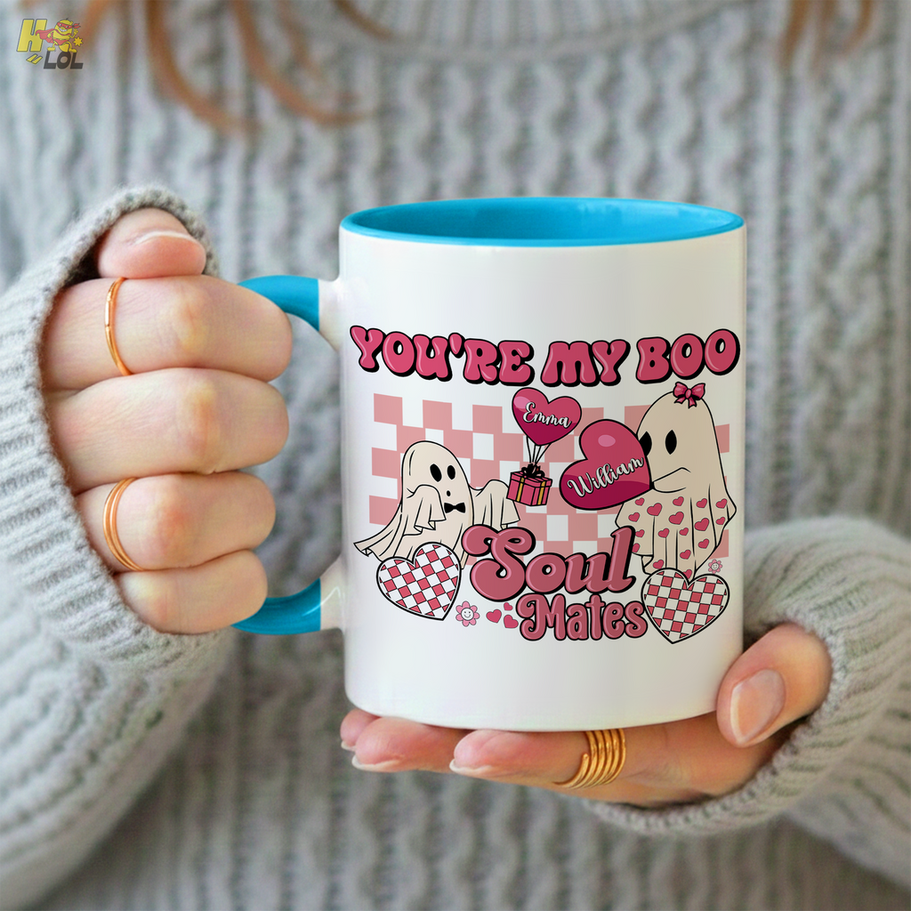 You're My Boo Soulmates Ghost Coffee Mug Valentine Gift for Couple - HQLOL