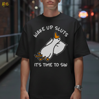Wake Up Sluts It's Time To Sin Funny Duck T-shirt Gift for Friends - HQLOL