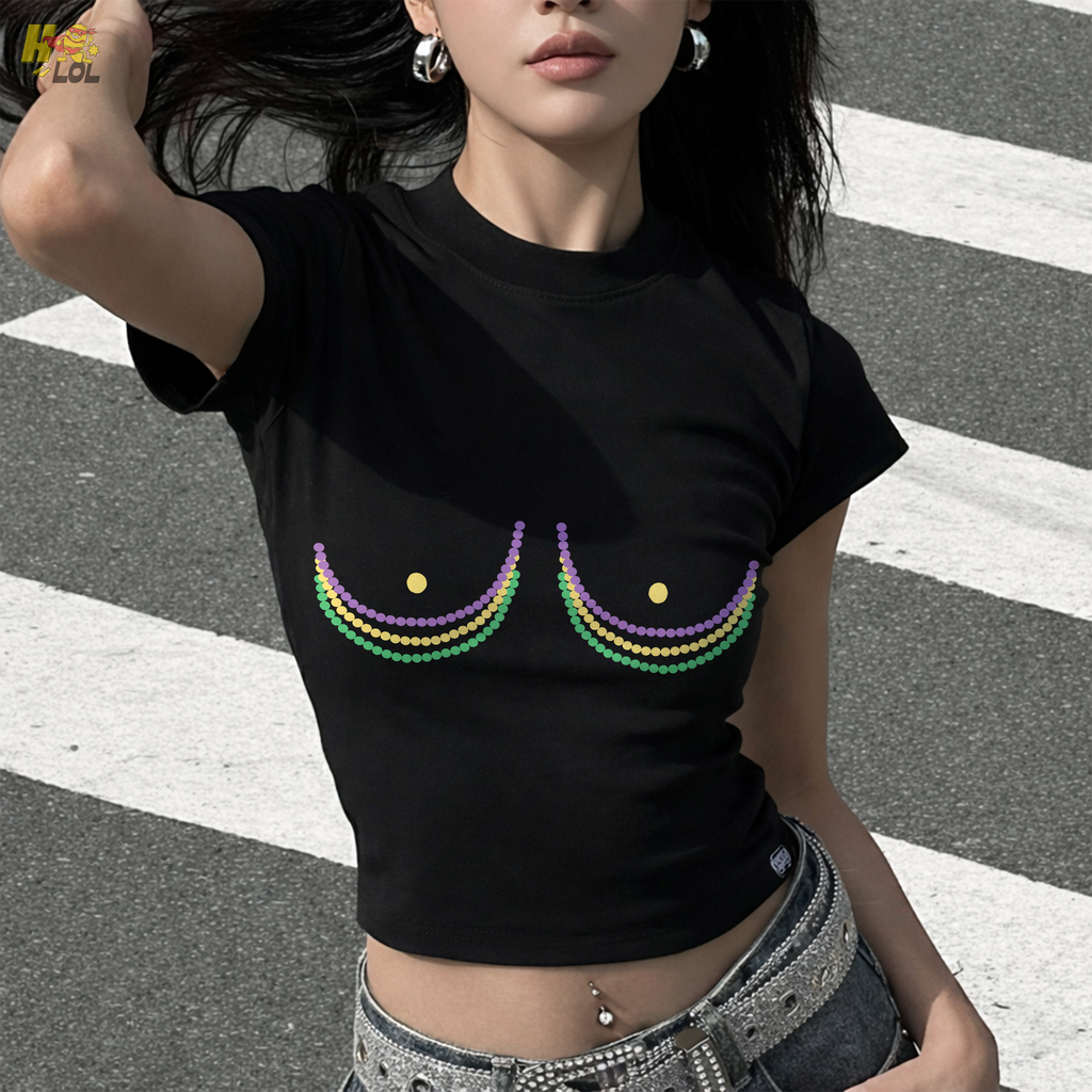 Mardi Gras Beads Funny BabyTee Gift for Women - HQLOL