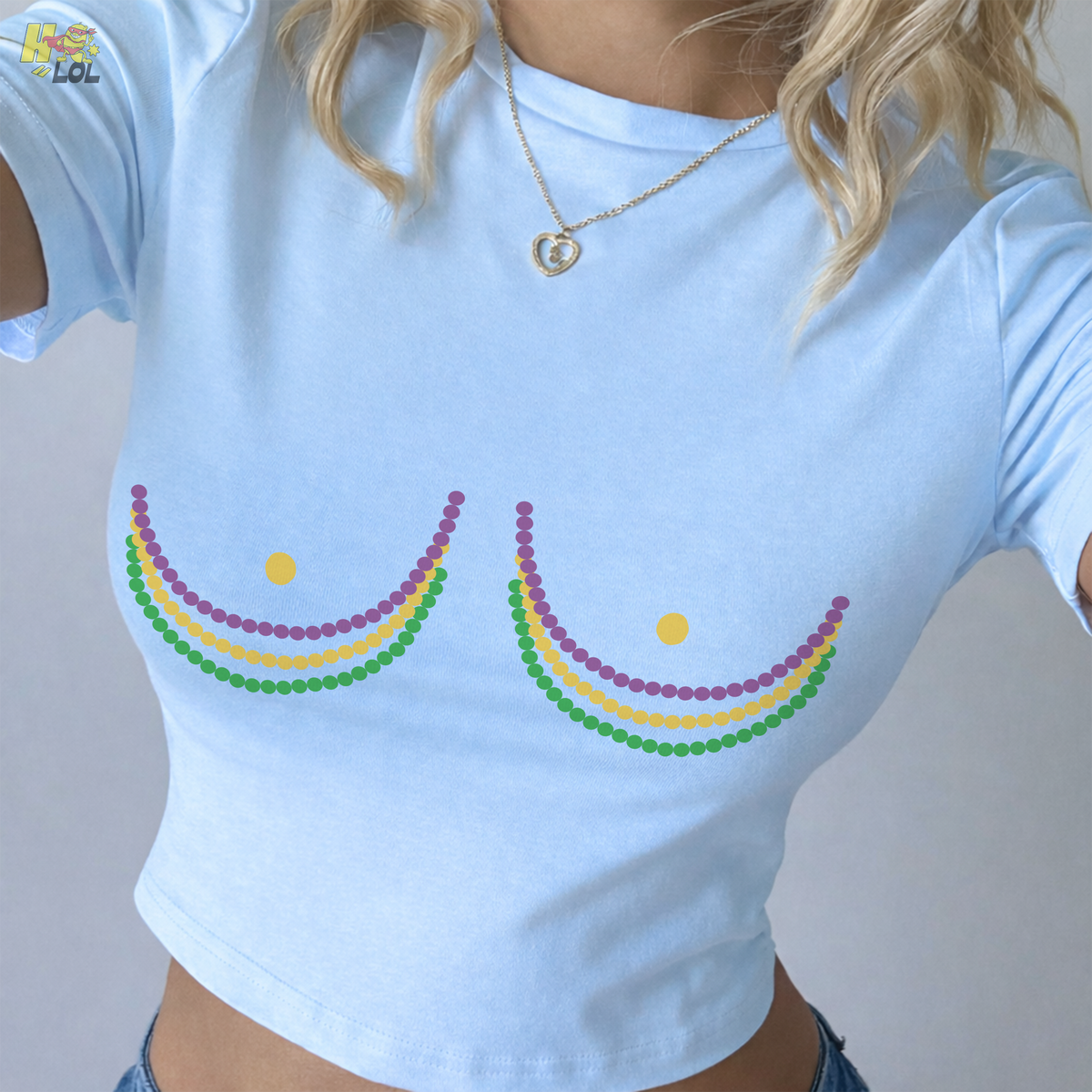 Mardi Gras Beads Funny BabyTee Gift for Women - HQLOL