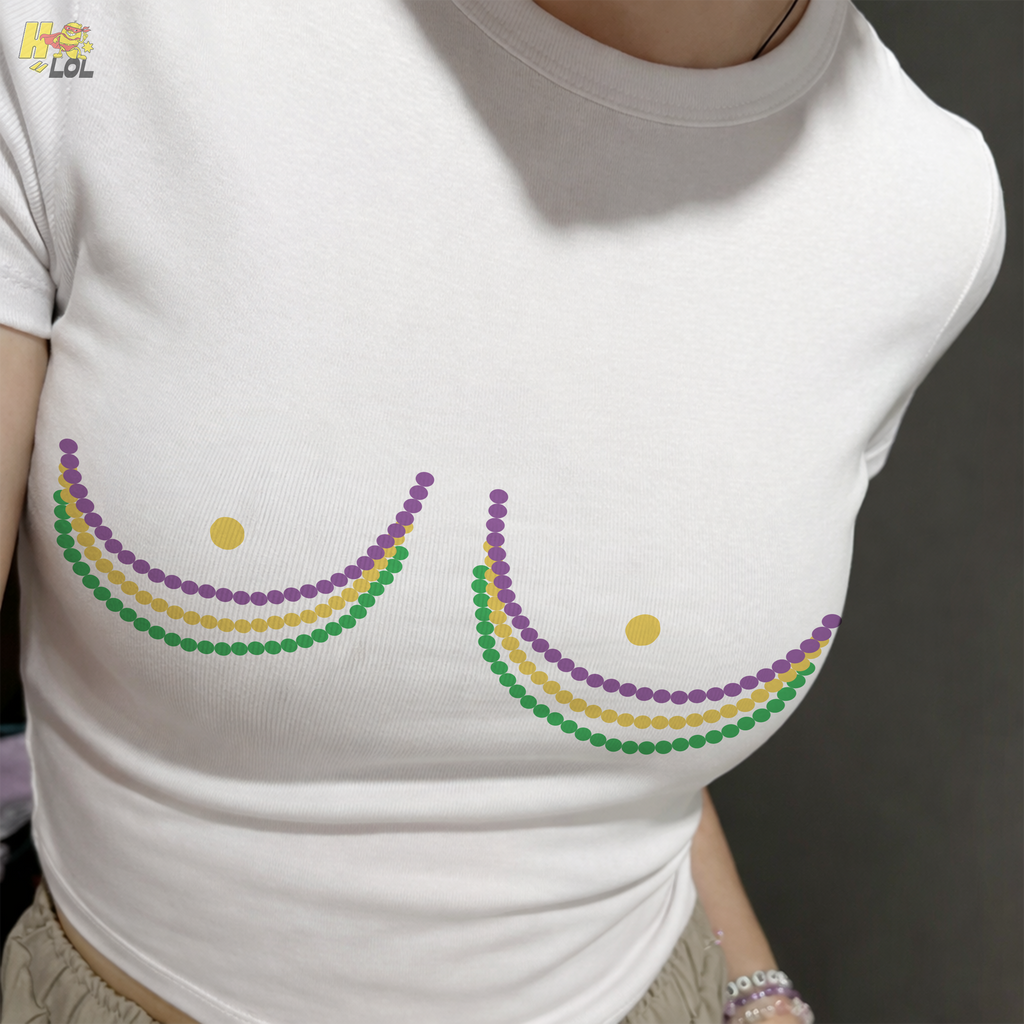 Mardi Gras Beads Funny BabyTee Gift for Women - HQLOL
