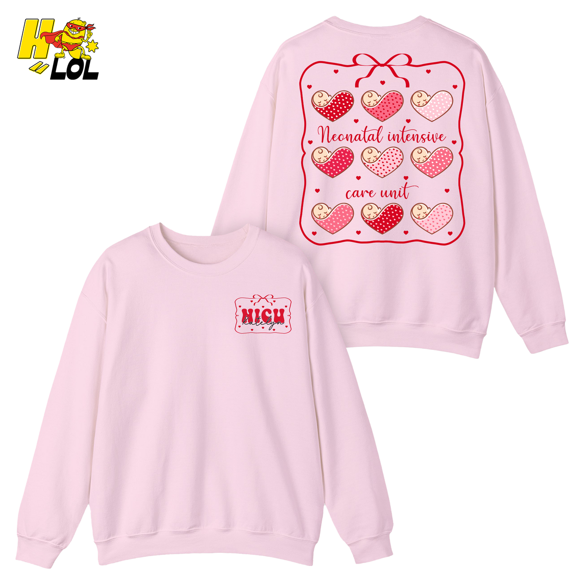NICU Neonatal Intensive Care Unit Valentine Sweatshirt Gift for Nurses - HQLOL