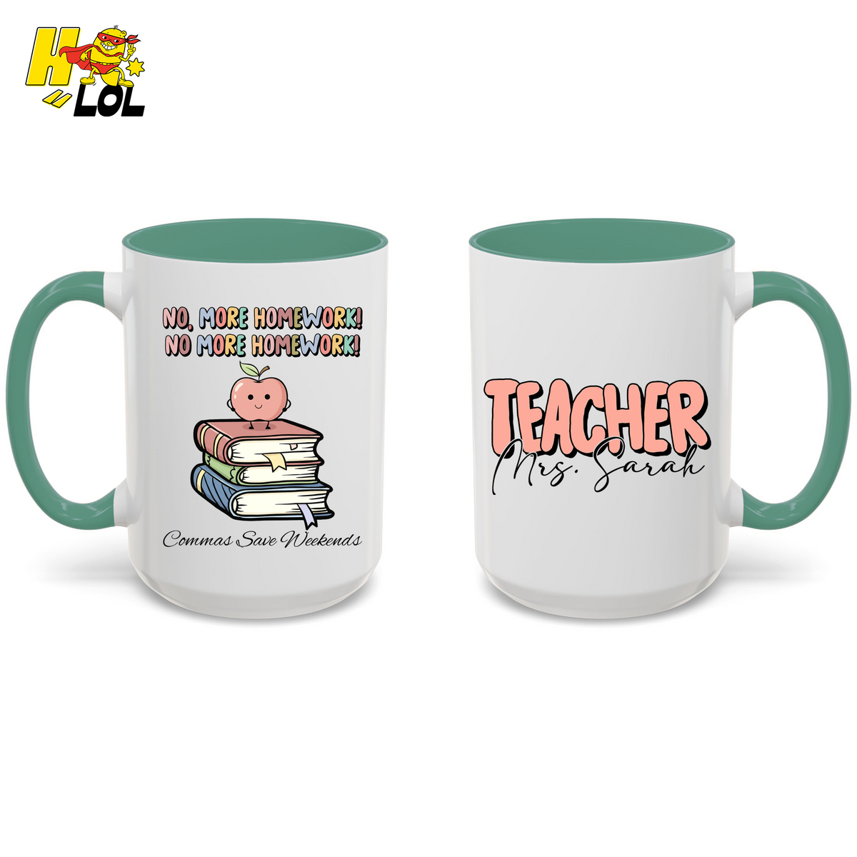 No More Homework Commas Save Weekends Mug Gift For Teacher - HQLOL