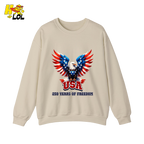 Patriotic Eagle USA 250 Years of Freedom Sweatshirt Gift For Americans - HQLOL