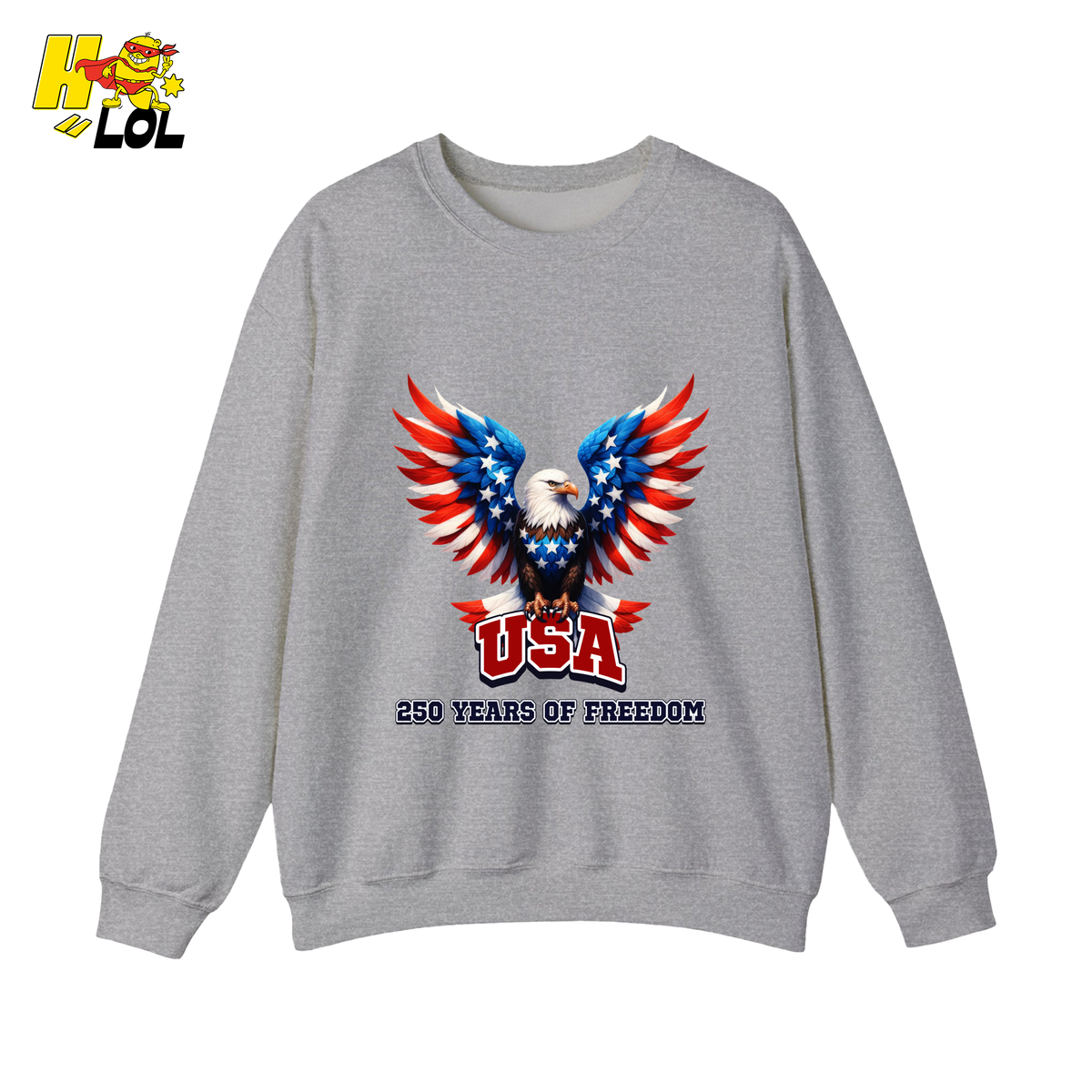 Patriotic Eagle USA 250 Years of Freedom Sweatshirt Gift For Americans - HQLOL