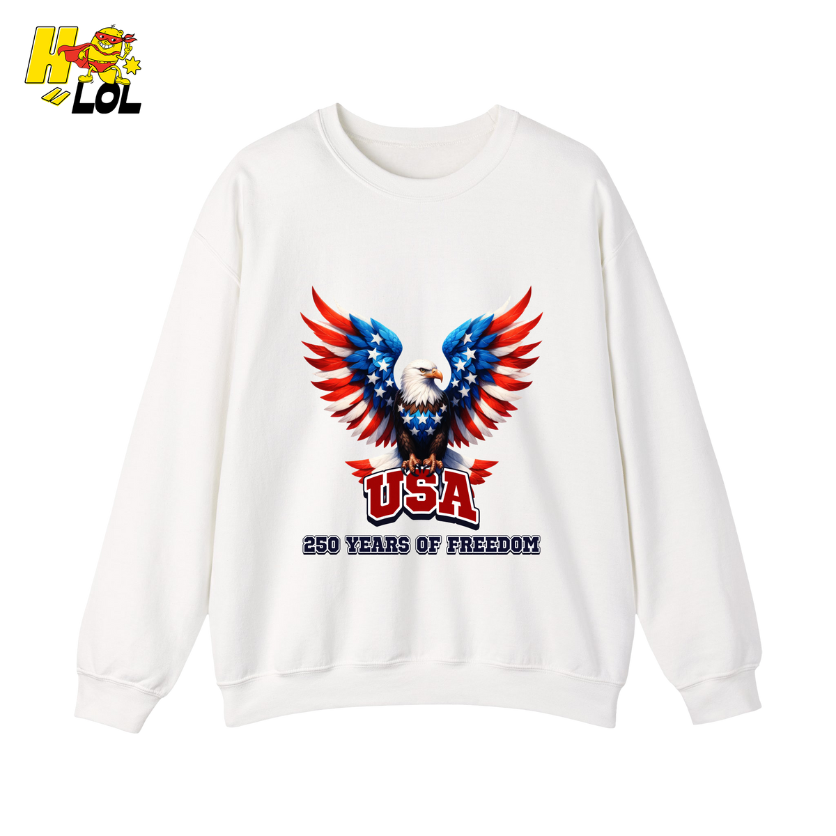 Patriotic Eagle USA 250 Years of Freedom Sweatshirt Gift For Americans - HQLOL