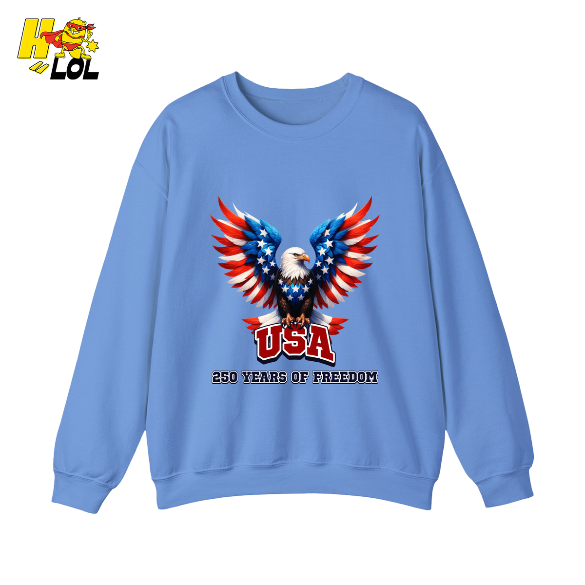 Patriotic Eagle USA 250 Years of Freedom Sweatshirt Gift For Americans - HQLOL