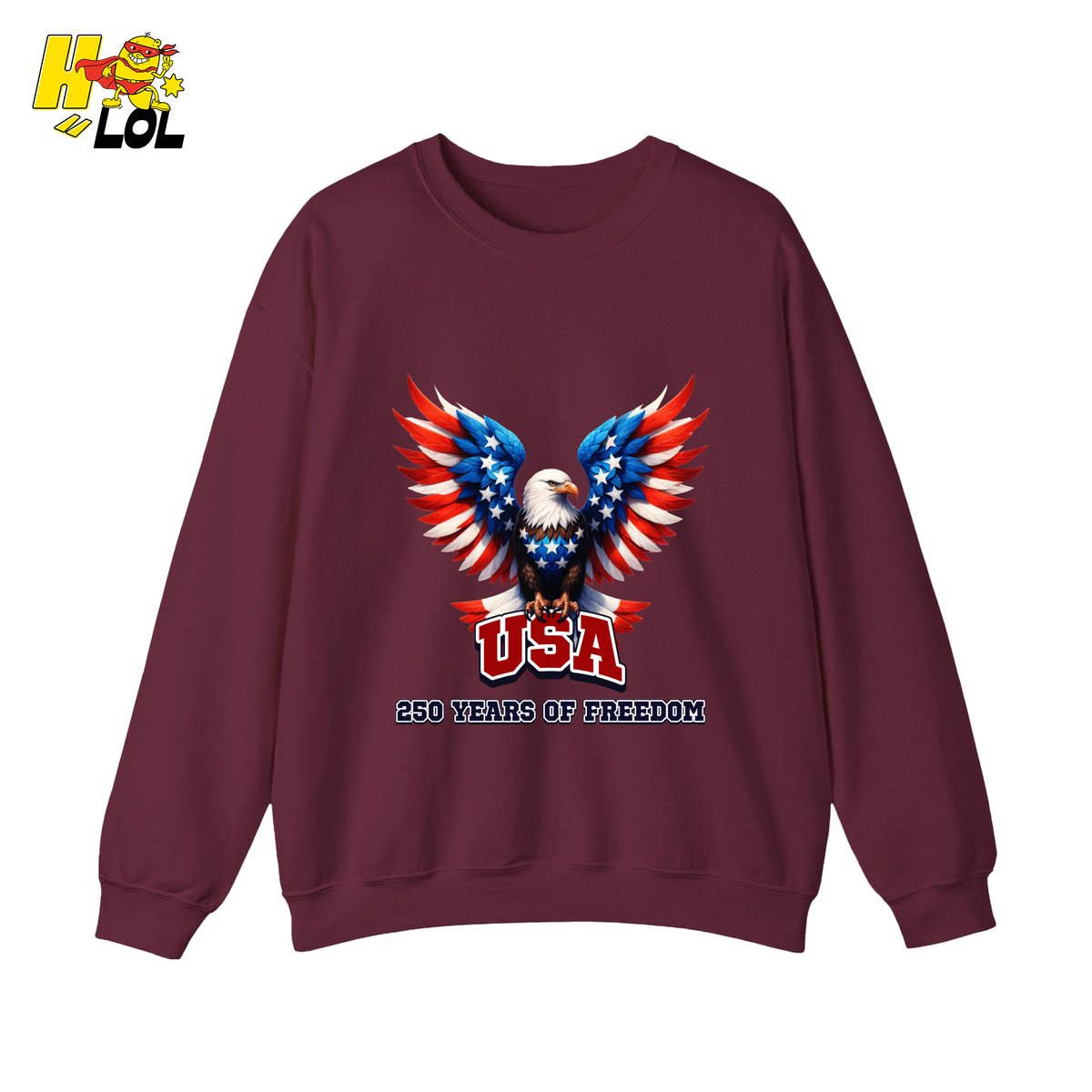 Patriotic Eagle USA 250 Years of Freedom Sweatshirt Gift For Americans - HQLOL