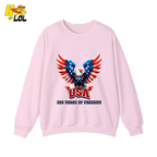 Patriotic Eagle USA 250 Years of Freedom Sweatshirt Gift For Americans - HQLOL