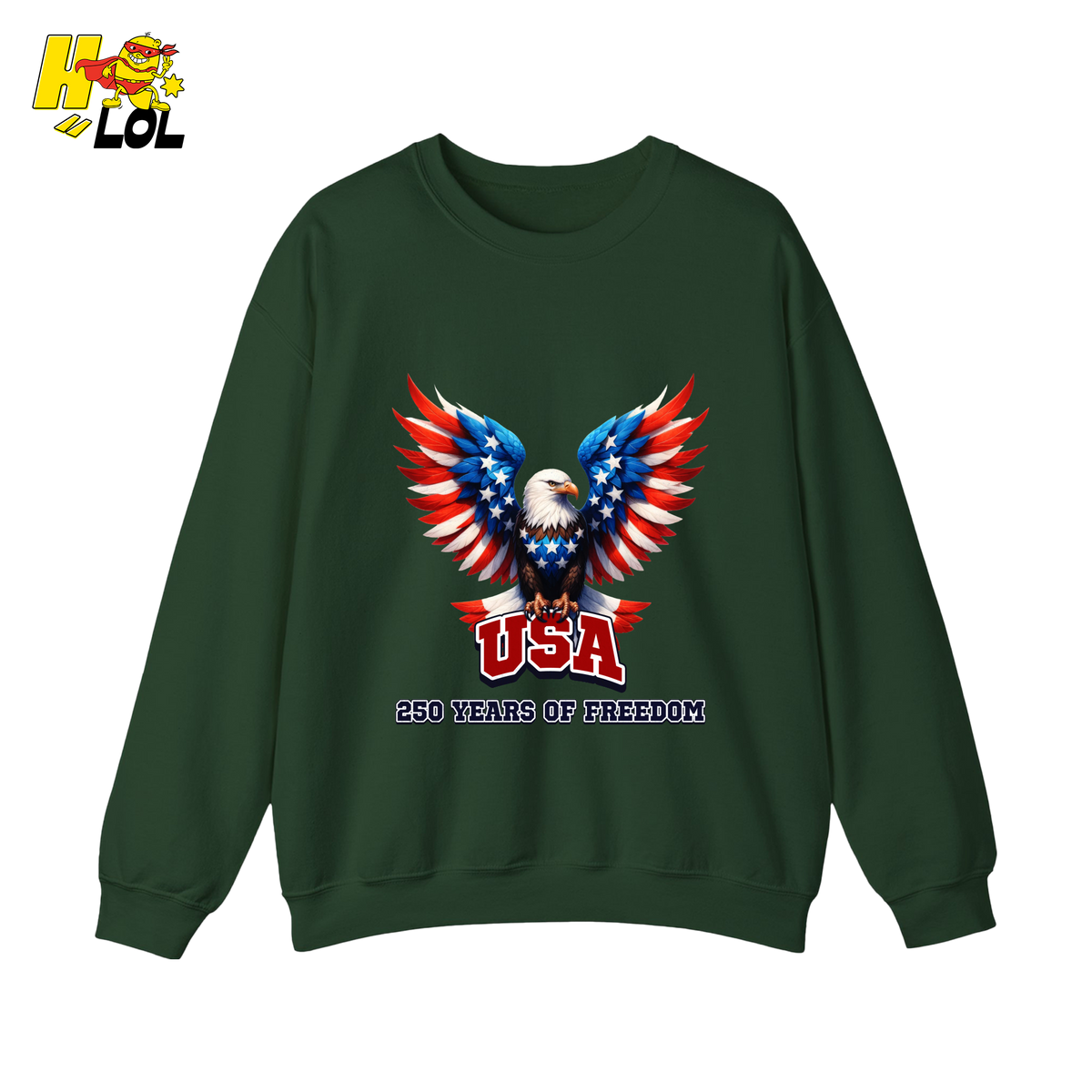 Patriotic Eagle USA 250 Years of Freedom Sweatshirt Gift For Americans - HQLOL