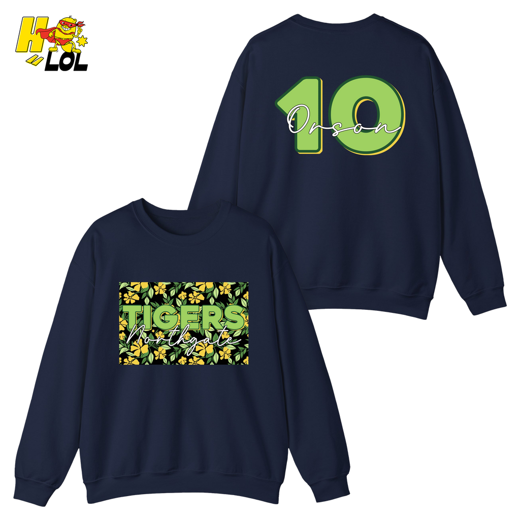 Personalized Northgate Tigers Floral School Mascot Sweatshirt - HQLOL