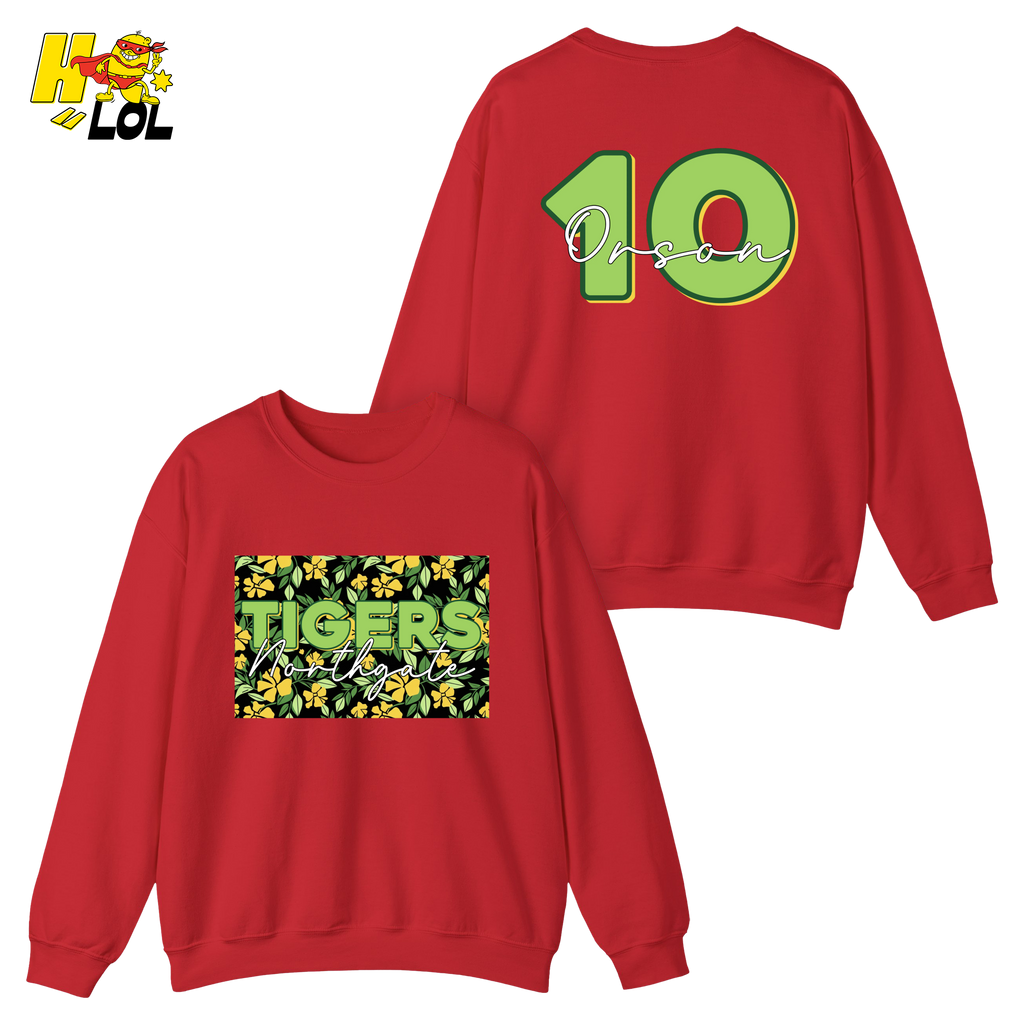 Personalized Northgate Tigers Floral School Mascot Sweatshirt - HQLOL