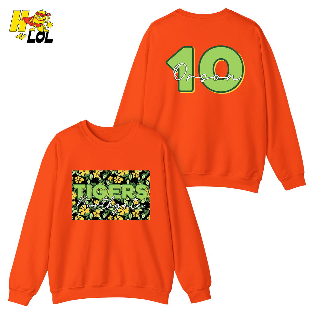 Personalized Northgate Tigers Floral School Mascot Sweatshirt - HQLOL