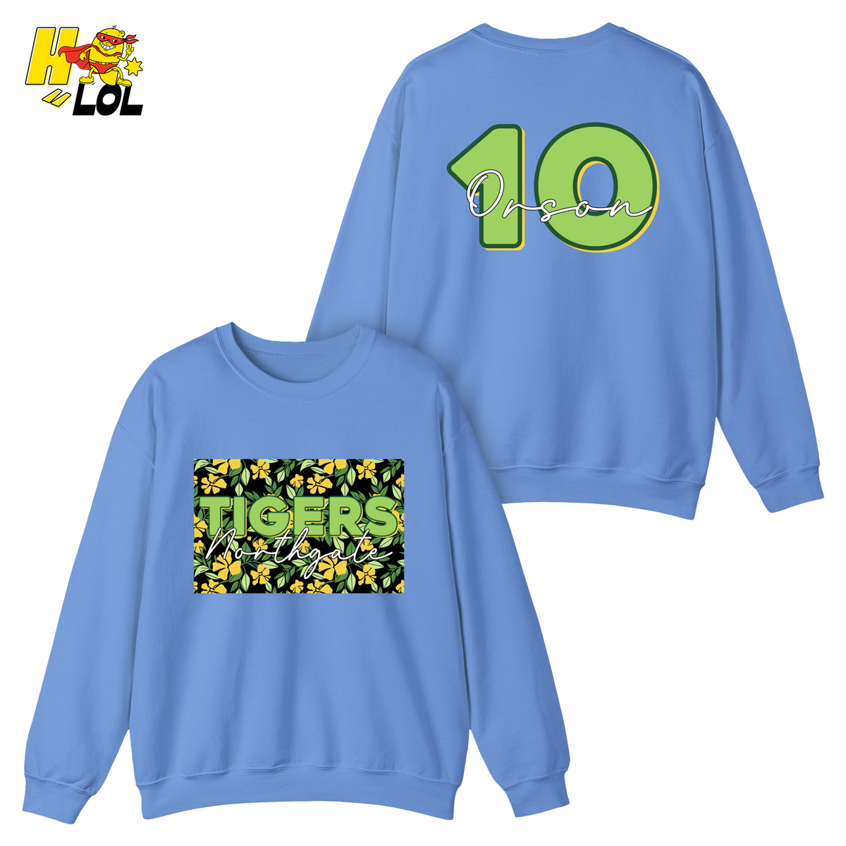 Personalized Northgate Tigers Floral School Mascot Sweatshirt - HQLOL