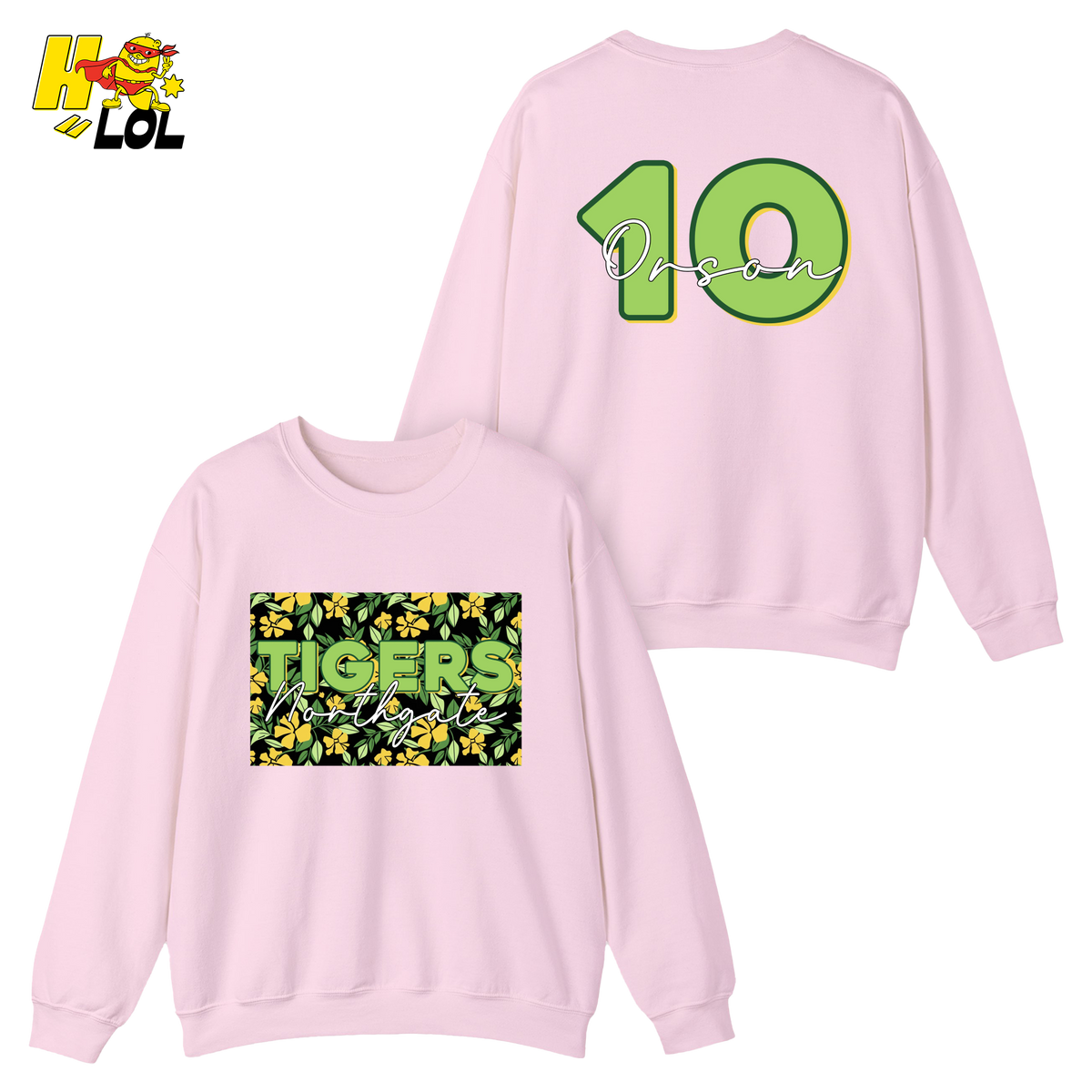 Personalized Northgate Tigers Floral School Mascot Sweatshirt - HQLOL