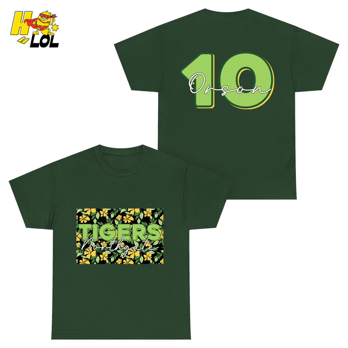 Personalized Northgate Tigers Floral School Mascot T-Shirt - HQLOL