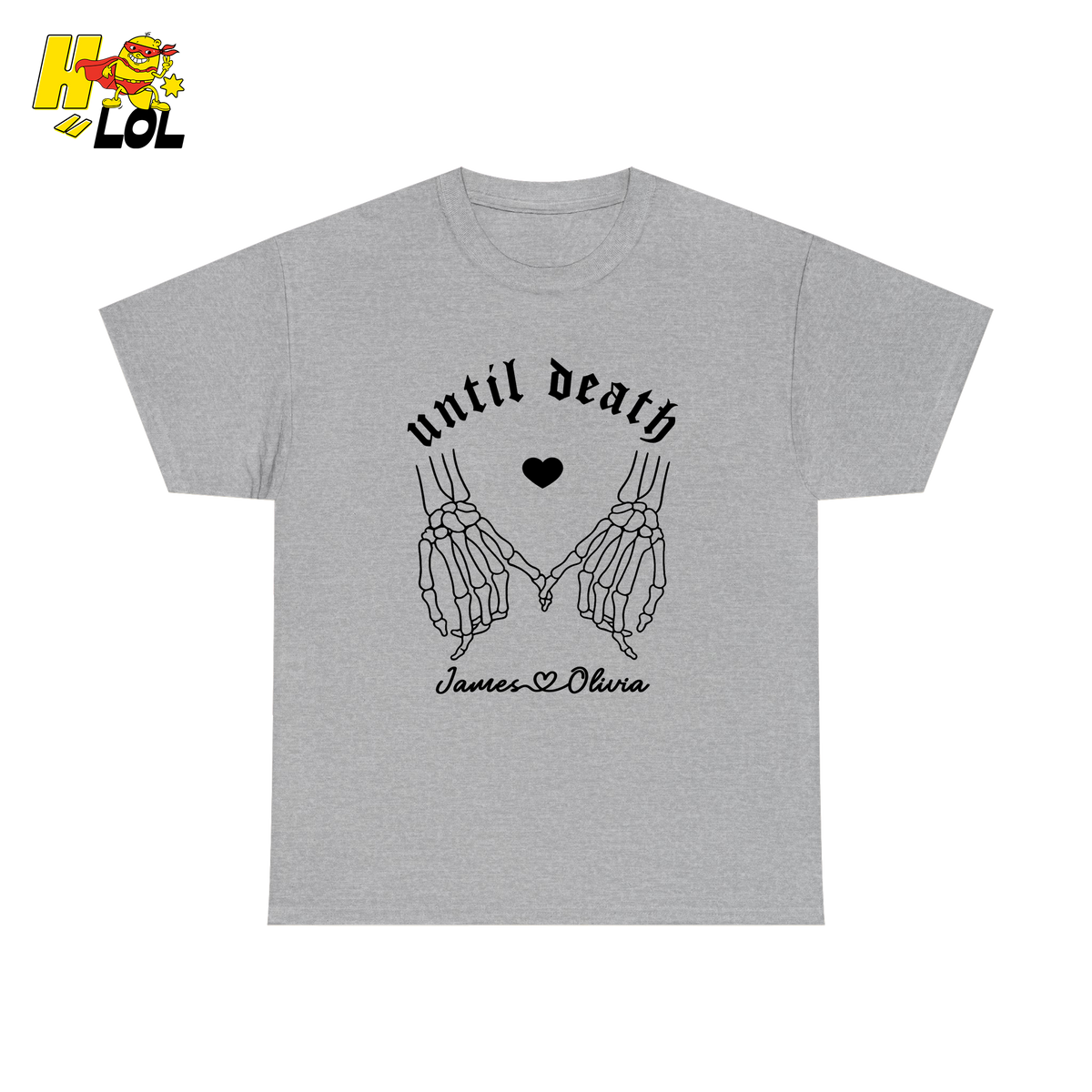 Personalized Until Death Skeleton Valentine T-shirt Gift For Couple - HQLOL