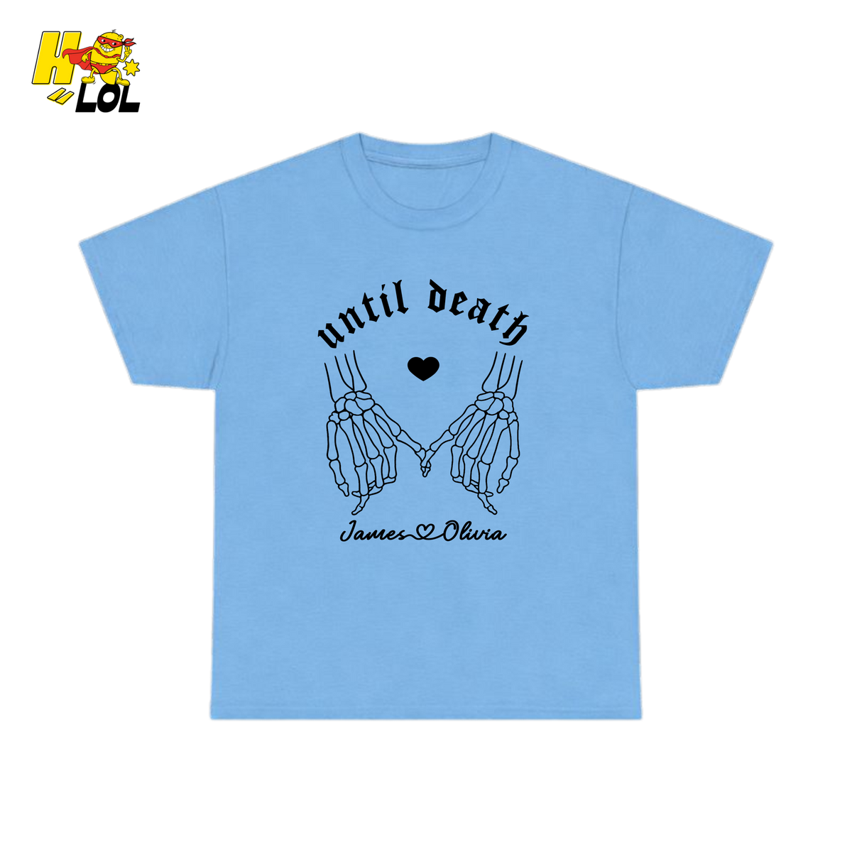 Personalized Until Death Skeleton Valentine T-shirt Gift For Couple - HQLOL