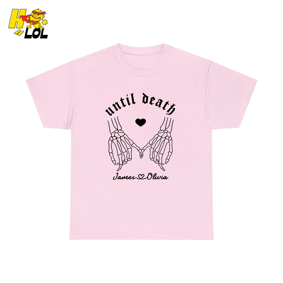 Personalized Until Death Skeleton Valentine T-shirt Gift For Couple - HQLOL