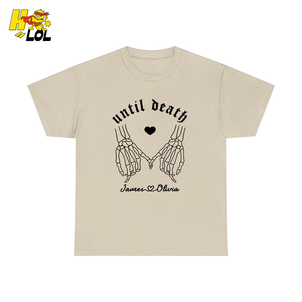 Personalized Until Death Skeleton Valentine T-shirt Gift For Couple - HQLOL