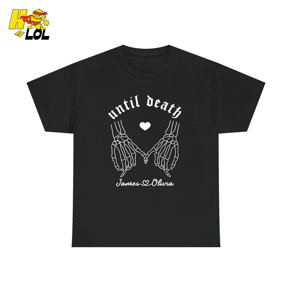 Personalized Until Death Skeleton Valentine T-shirt Gift For Couple - HQLOL
