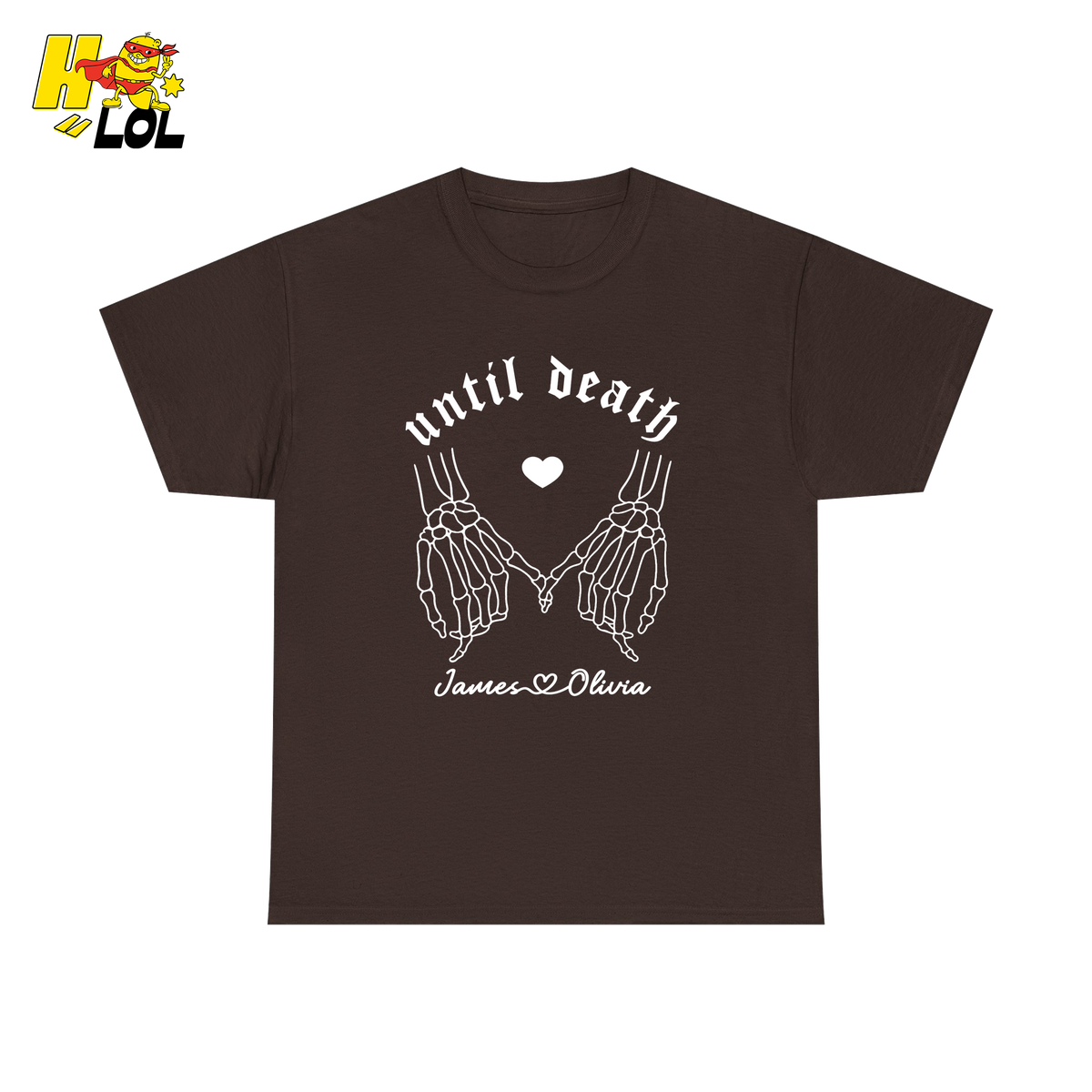 Personalized Until Death Skeleton Valentine T-shirt Gift For Couple - HQLOL