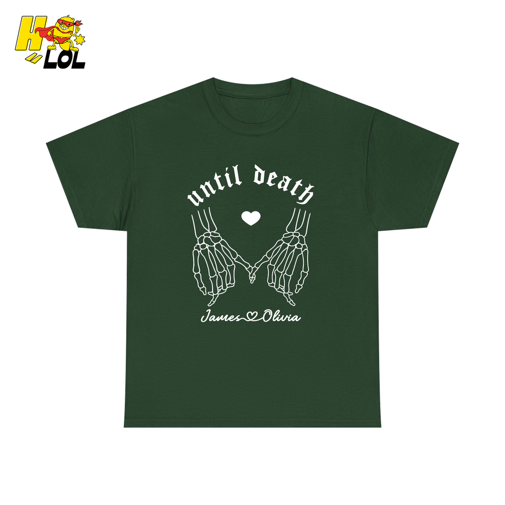 Personalized Until Death Skeleton Valentine T-shirt Gift For Couple - HQLOL