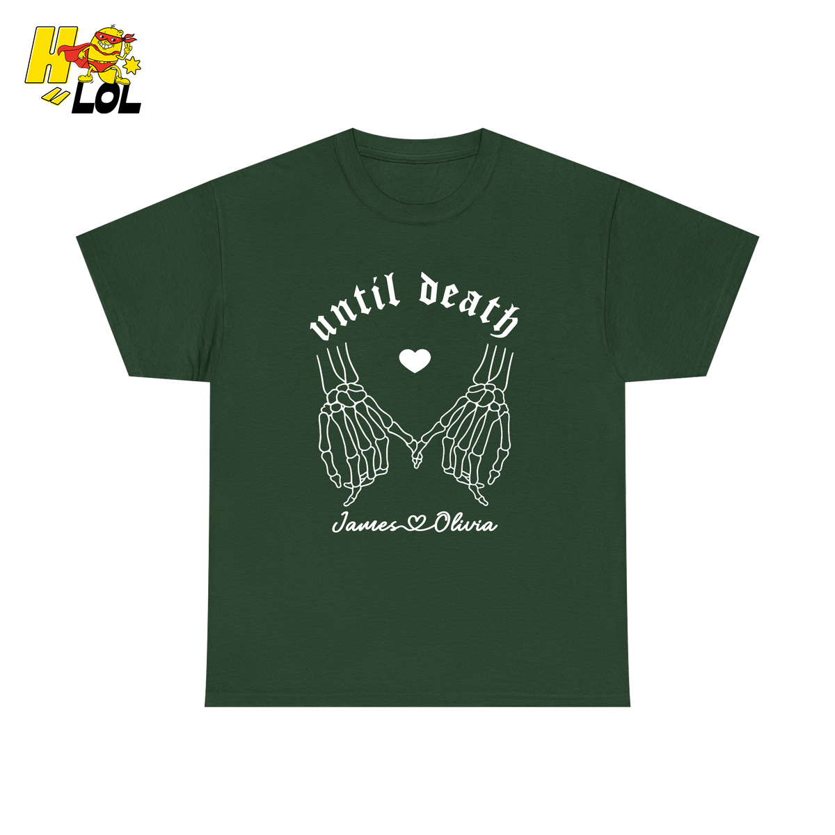 Personalized Until Death Skeleton Valentine T-shirt Gift For Couple - HQLOL