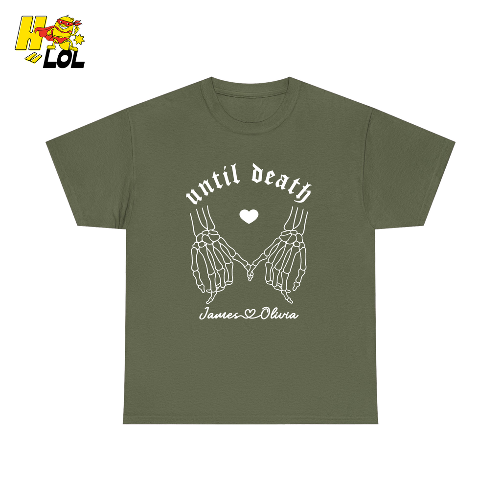 Personalized Until Death Skeleton Valentine T-shirt Gift For Couple - HQLOL