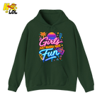 Retro Neon Girls Just Wanna Have Fun Valentine Hoodie Gift For Her - HQLOL
