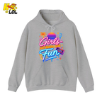 Retro Neon Girls Just Wanna Have Fun Valentine Hoodie Gift For Her - HQLOL