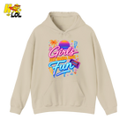 Retro Neon Girls Just Wanna Have Fun Valentine Hoodie Gift For Her - HQLOL