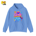 Retro Neon Girls Just Wanna Have Fun Valentine Hoodie Gift For Her - HQLOL