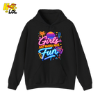 Retro Neon Girls Just Wanna Have Fun Valentine Hoodie Gift For Her - HQLOL
