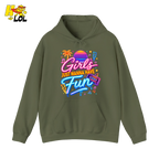 Retro Neon Girls Just Wanna Have Fun Valentine Hoodie Gift For Her - HQLOL