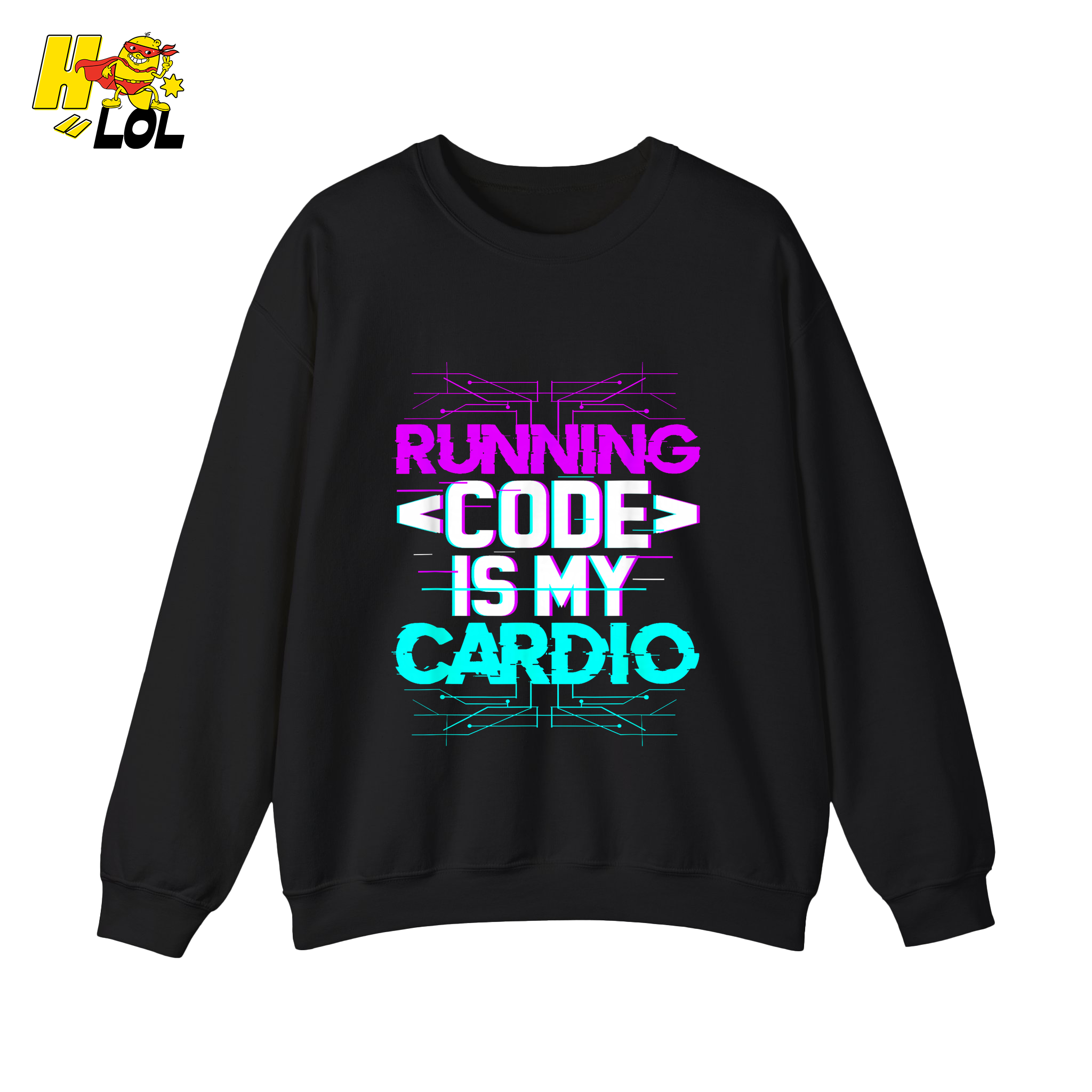 Running Code Is My Cardio Shirt Funny Programmer Neon Shirt - HQLOL