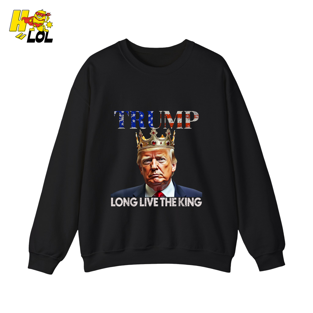 Trump Long Live The King Shirt Crown Patriotic Graphic Shirt - HQLOL