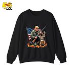 Patriotic Hunting Shirt Hunter Deer American Flag Graphic Shirt - HQLOL