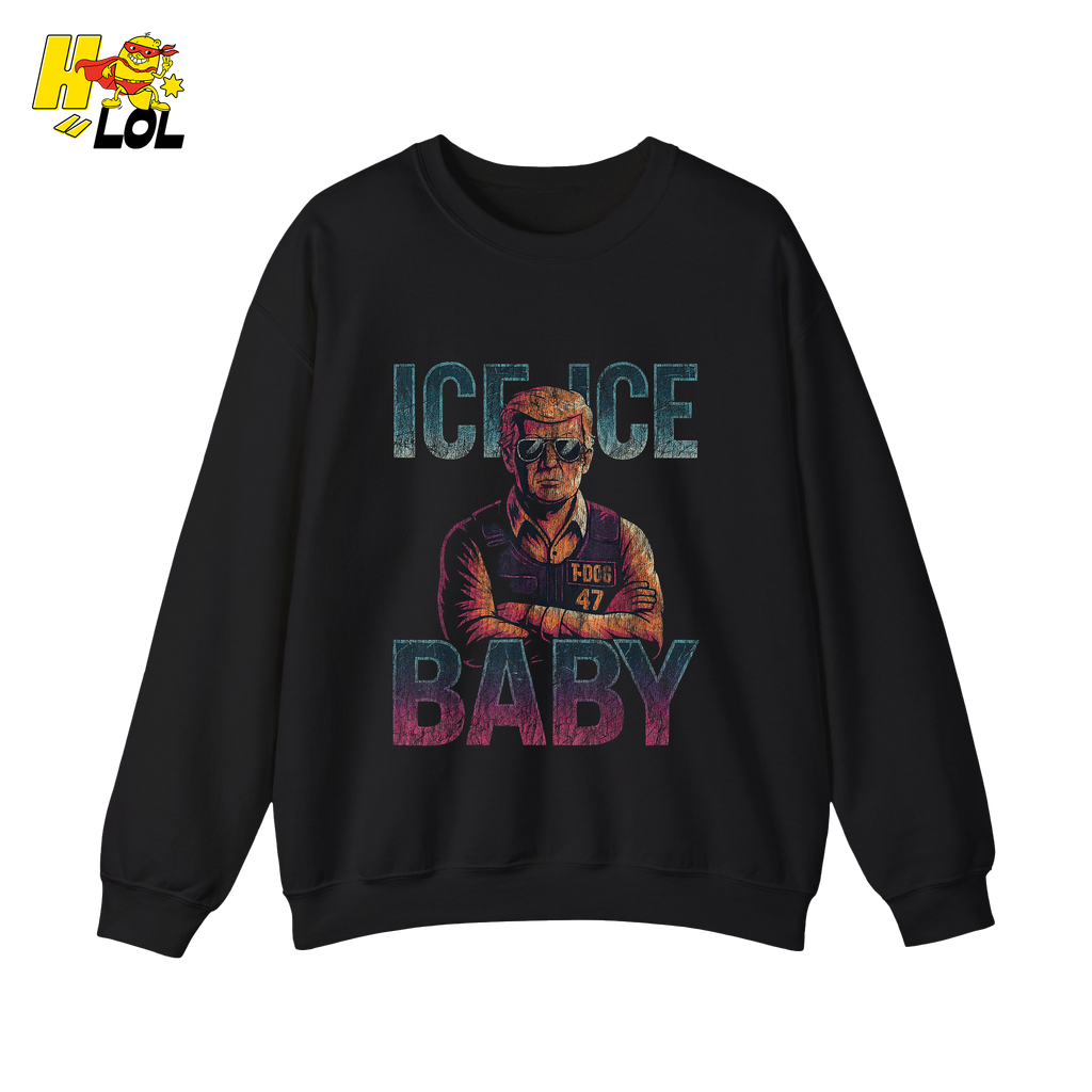 Ice Ice Baby Shirt Funny Meme Graphic Distressed Shirt - HQLOL