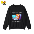 Coding In Progress Shirt Funny Programmer Sleepy Dog Shirt - HQLOL