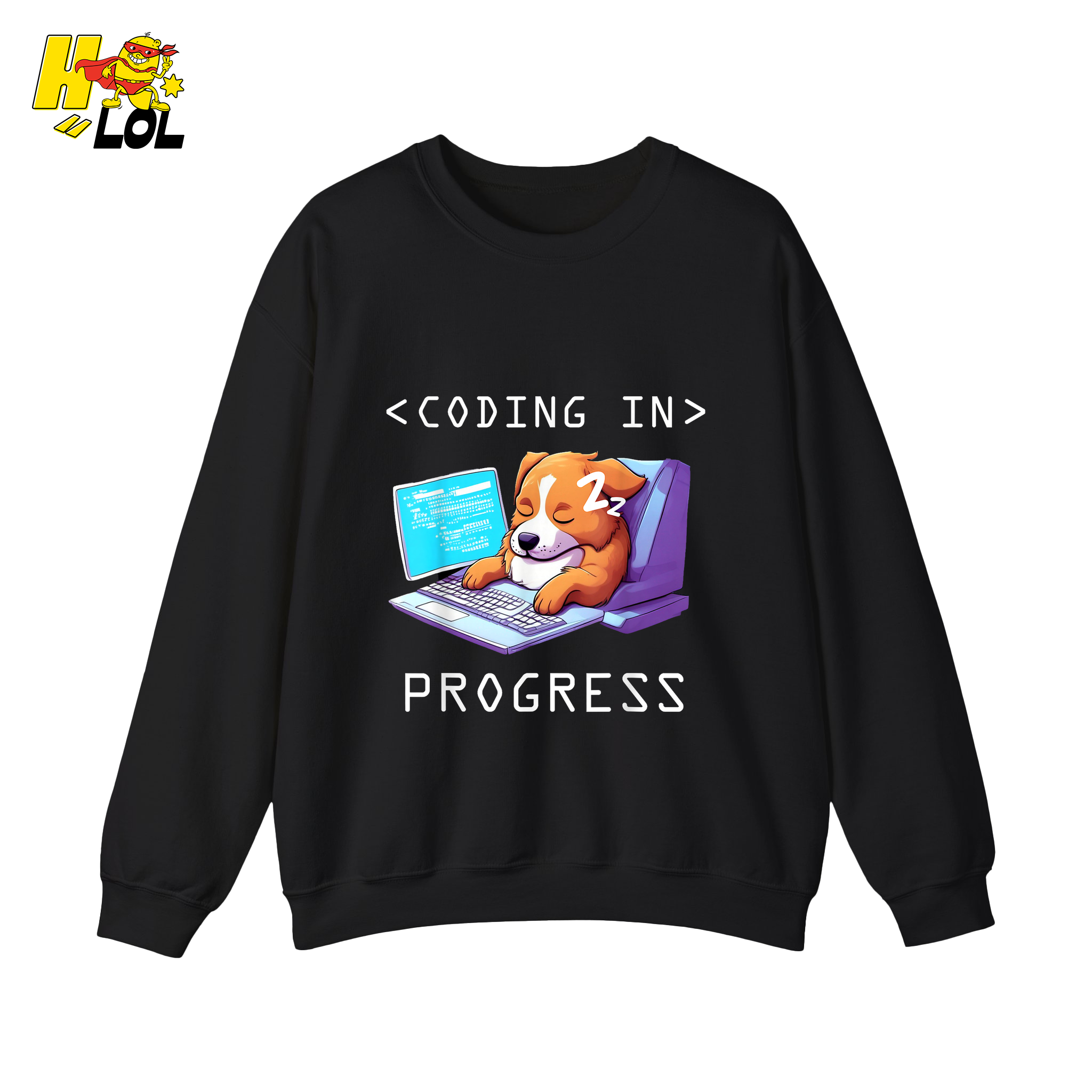 Coding In Progress Shirt Funny Programmer Sleepy Dog Shirt - HQLOL