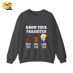 Know Your Parasites Shirt Funny Tick Meme Satire Graphic Shirt - HQLOL
