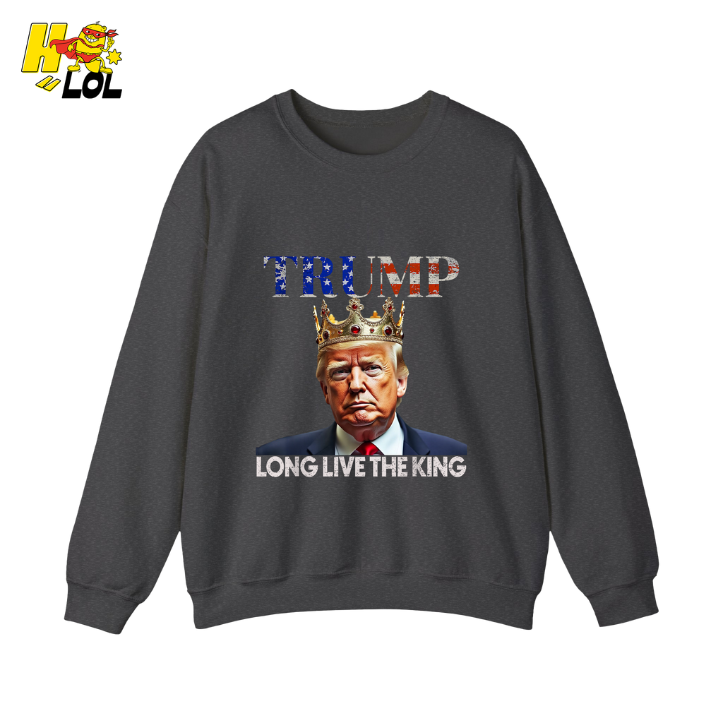 Trump Long Live The King Shirt Crown Patriotic Graphic Shirt - HQLOL