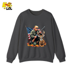 Patriotic Hunting Shirt Hunter Deer American Flag Graphic Shirt - HQLOL