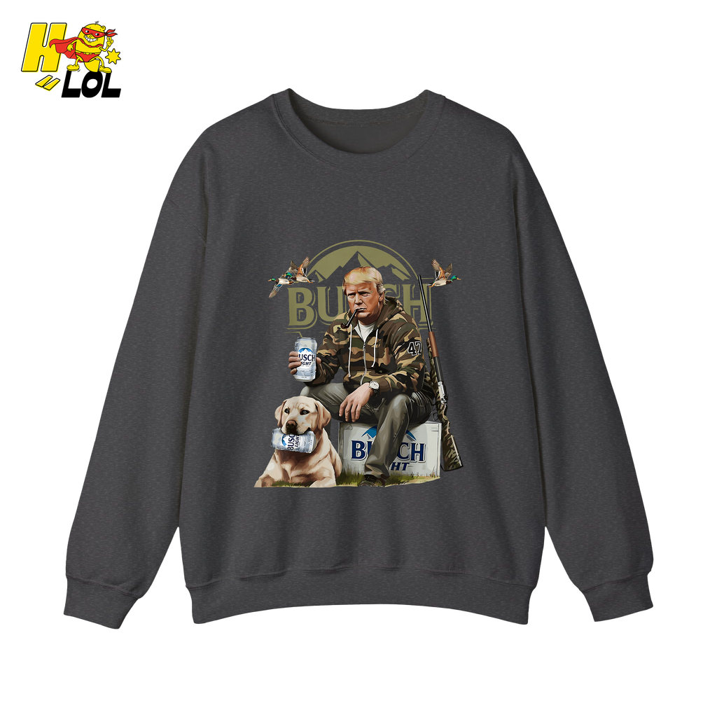 Busch Light Hunting Shirt Funny Deer Camp Dog Camo Shirt - HQLOL