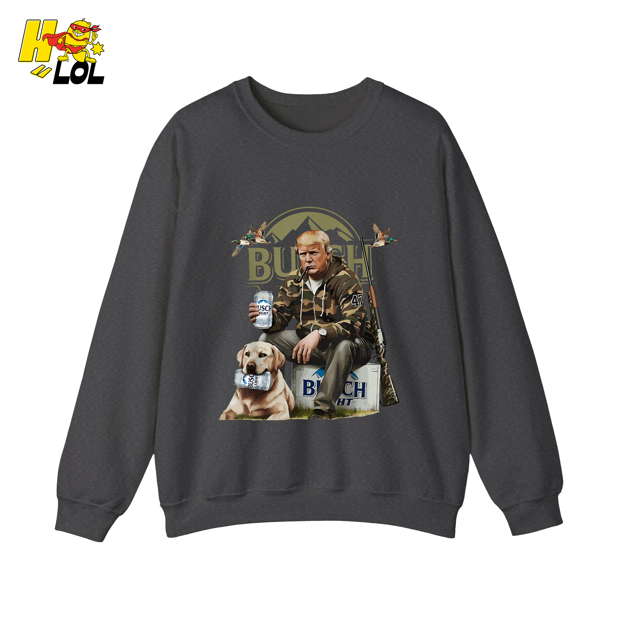 Busch Light Hunting Shirt Funny Deer Camp Dog Camo Shirt - HQLOL